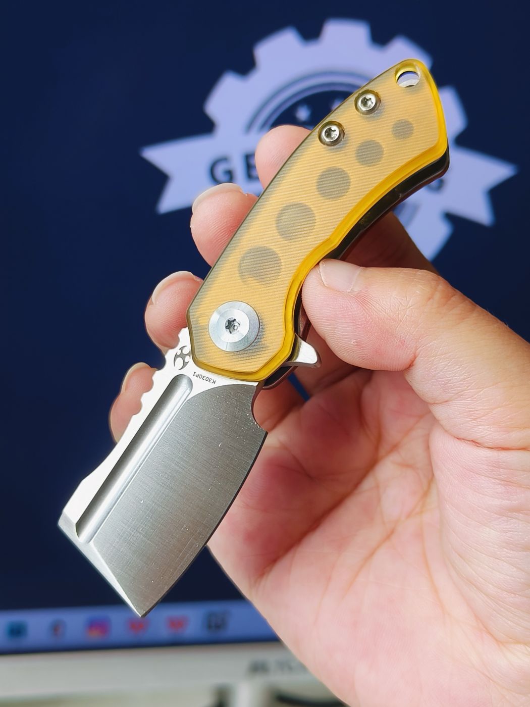 Kansept Mini Korvid S35VN钢 PEI/Ultem柄 K3030P1 琥珀色 638