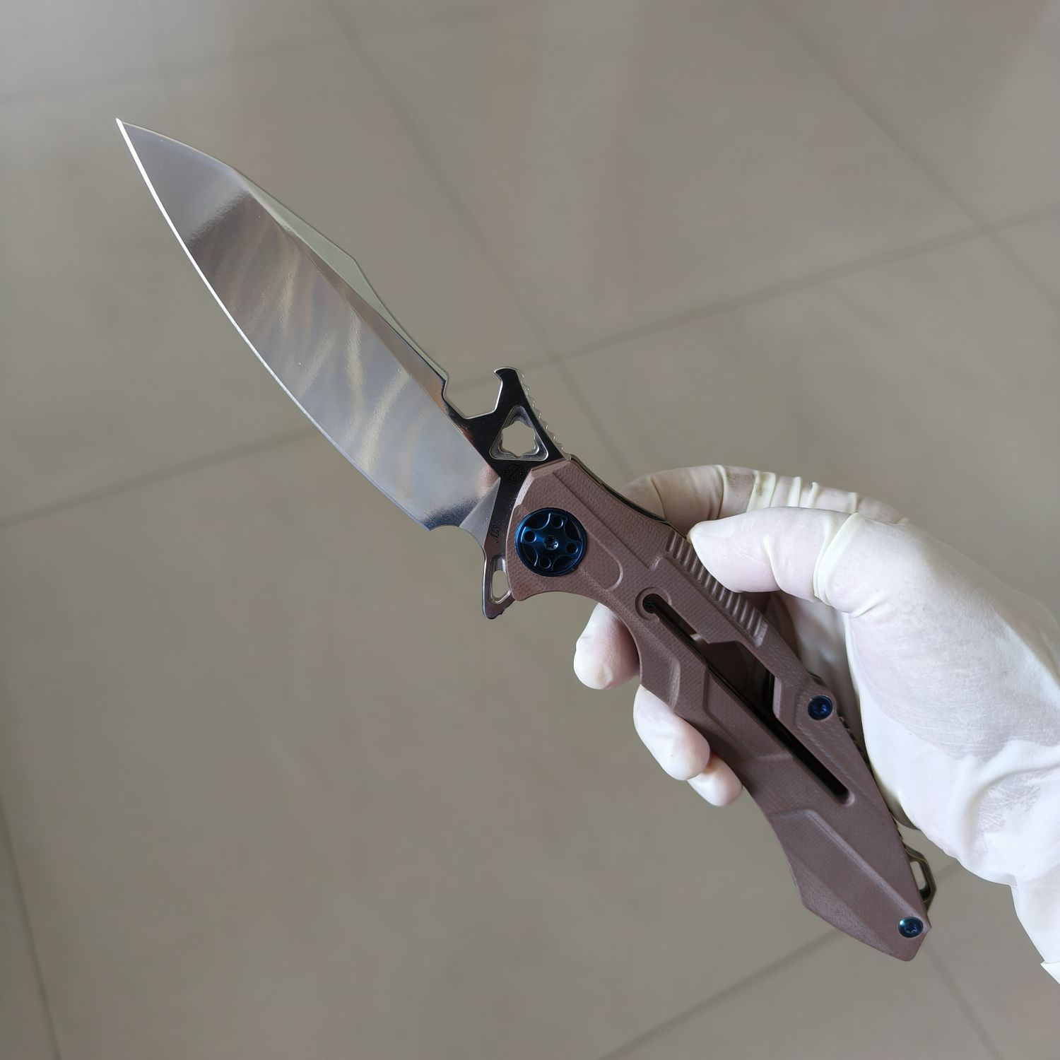 【售完】Rike Knives M3 154CM钢 G10+铜柄 原价860 特价499