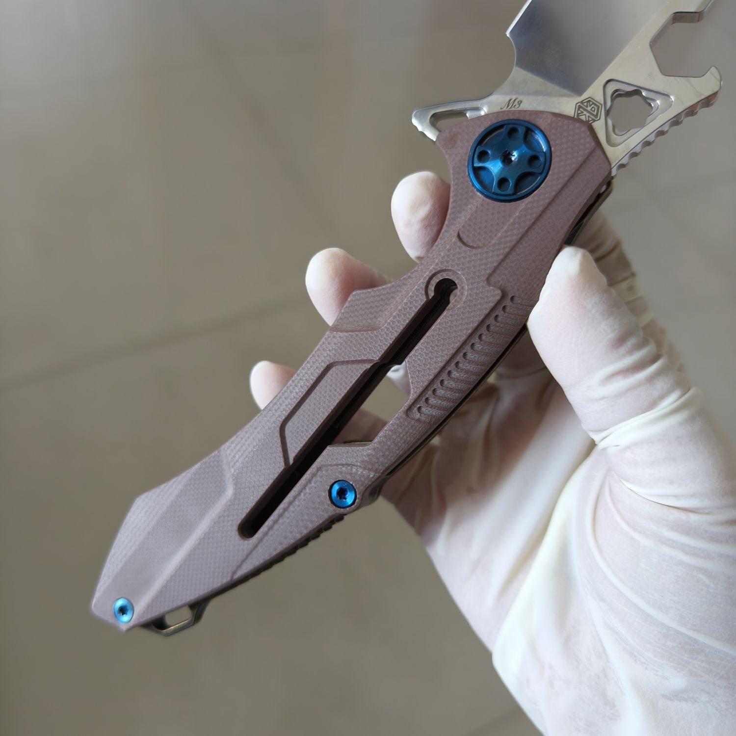 【售完】Rike Knives M3 154CM钢 G10+铜柄 原价860 特价499