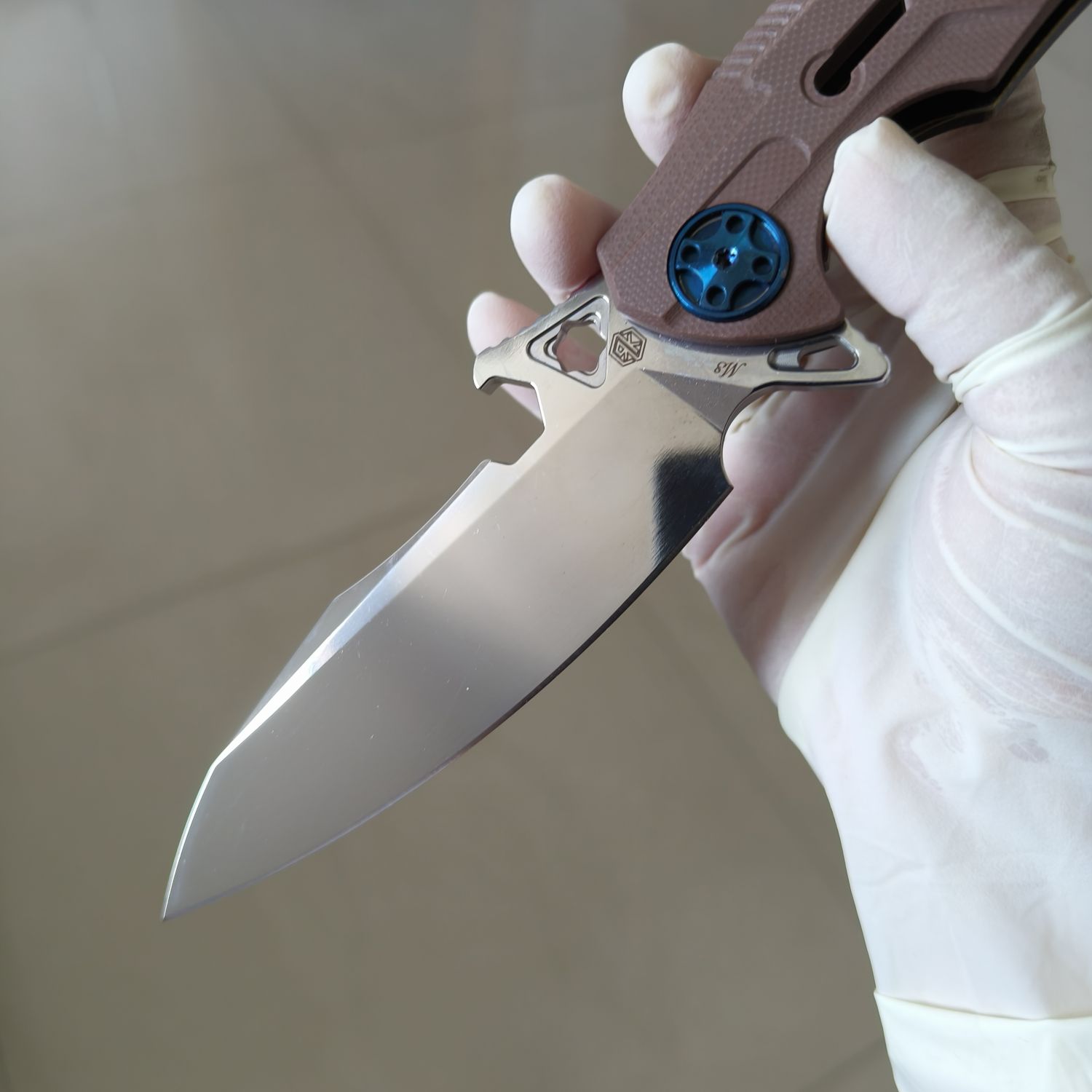 【售完】Rike Knives M3 154CM钢 G10+铜柄 原价860 特价499