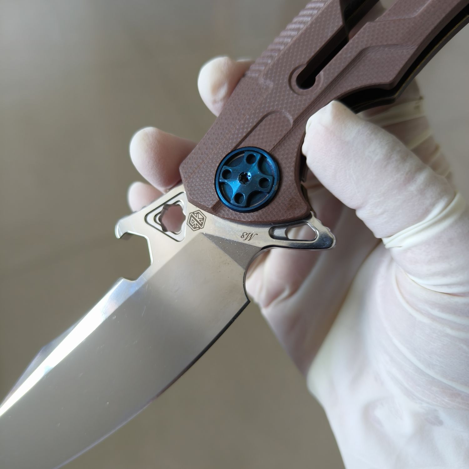 【售完】Rike Knives M3 154CM钢 G10+铜柄 原价860 特价499