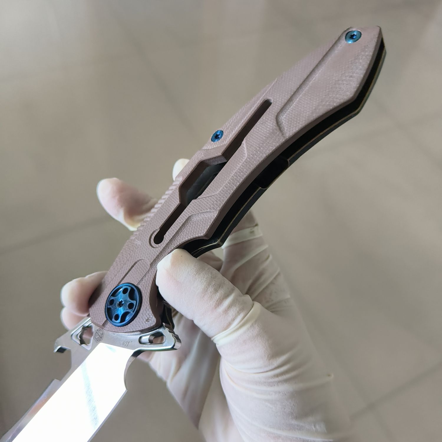 【售完】Rike Knives M3 154CM钢 G10+铜柄 原价860 特价499