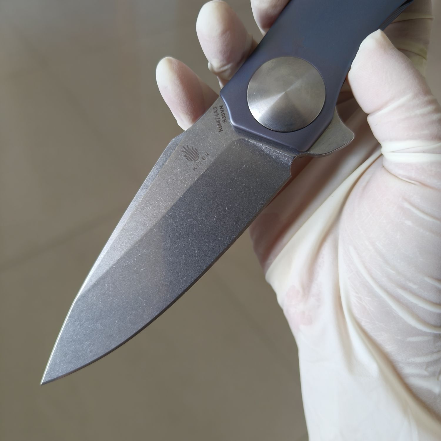 【售完】Kizer Knives S35VN钢 钛柄 KI4474A3 原价1580 特价699