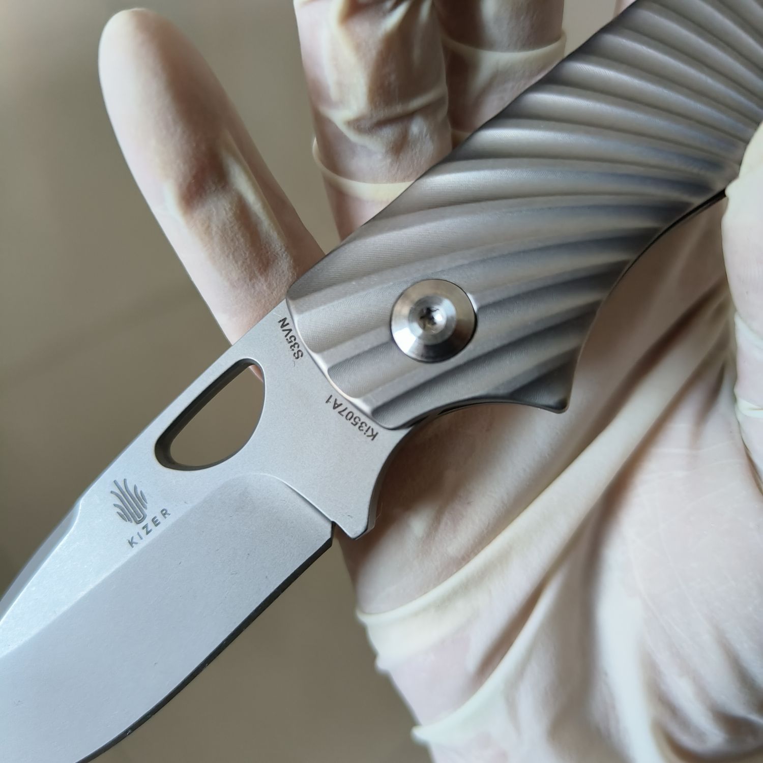 【售完】Kizer Knives Zipslip S35VN钢 钛柄 Ki3507 原价688 特价388