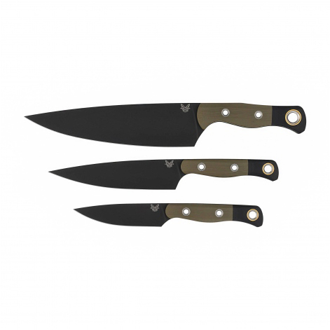Benchmade 3 Piece Kitchen Knife Set CPM-154钢 G10柄 4000BK-01 12970
