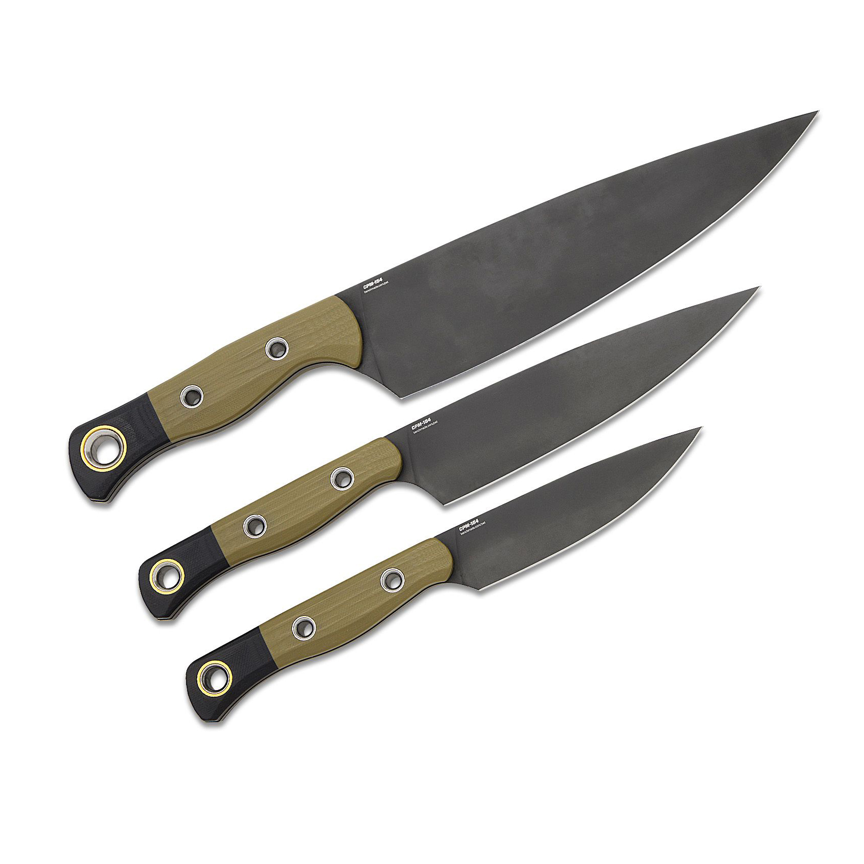 Benchmade 3 Piece Kitchen Knife Set CPM-154钢 G10柄 4000BK-01 12970