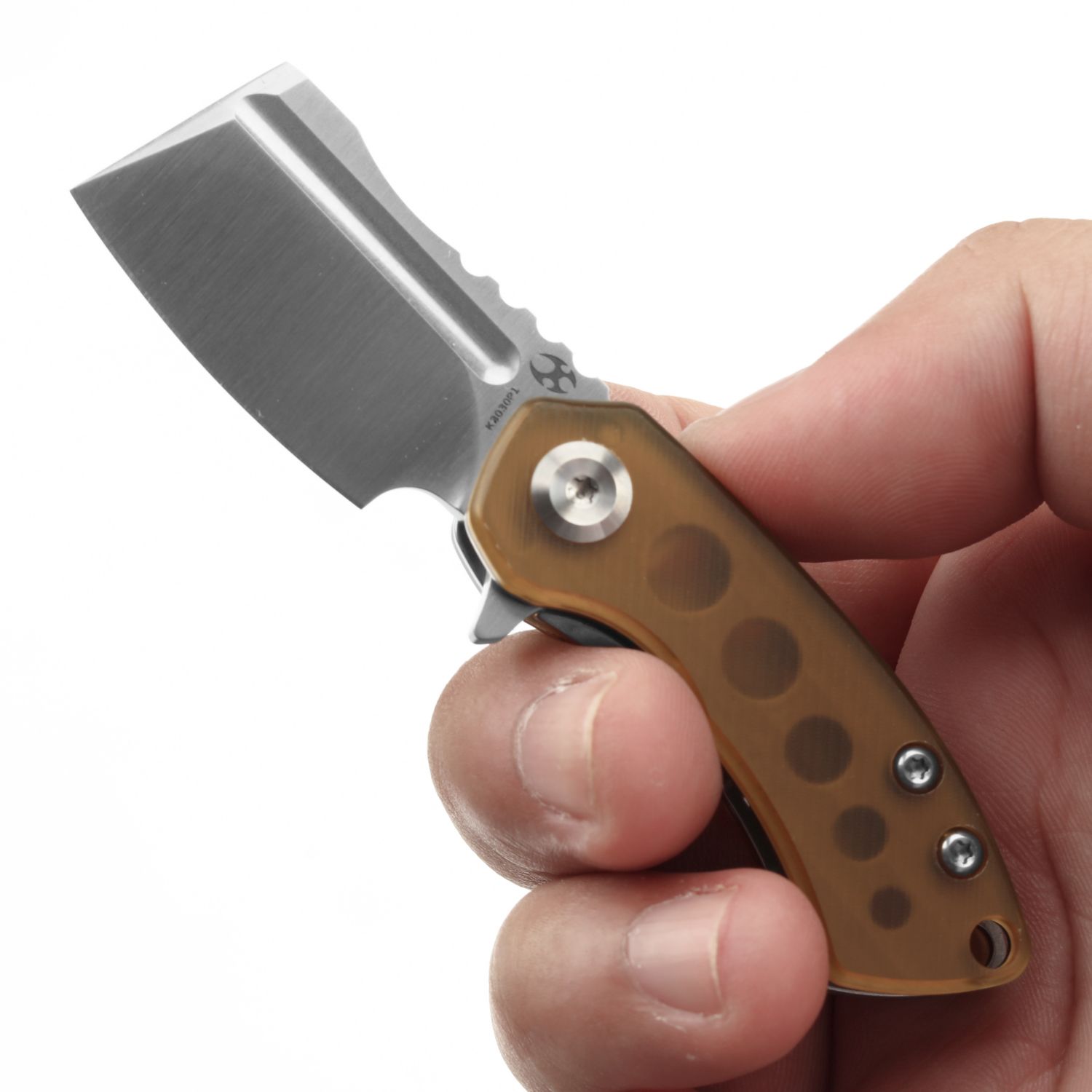 Kansept Mini Korvid S35VN钢 PEI/Ultem柄 K3030P1 琥珀色 638