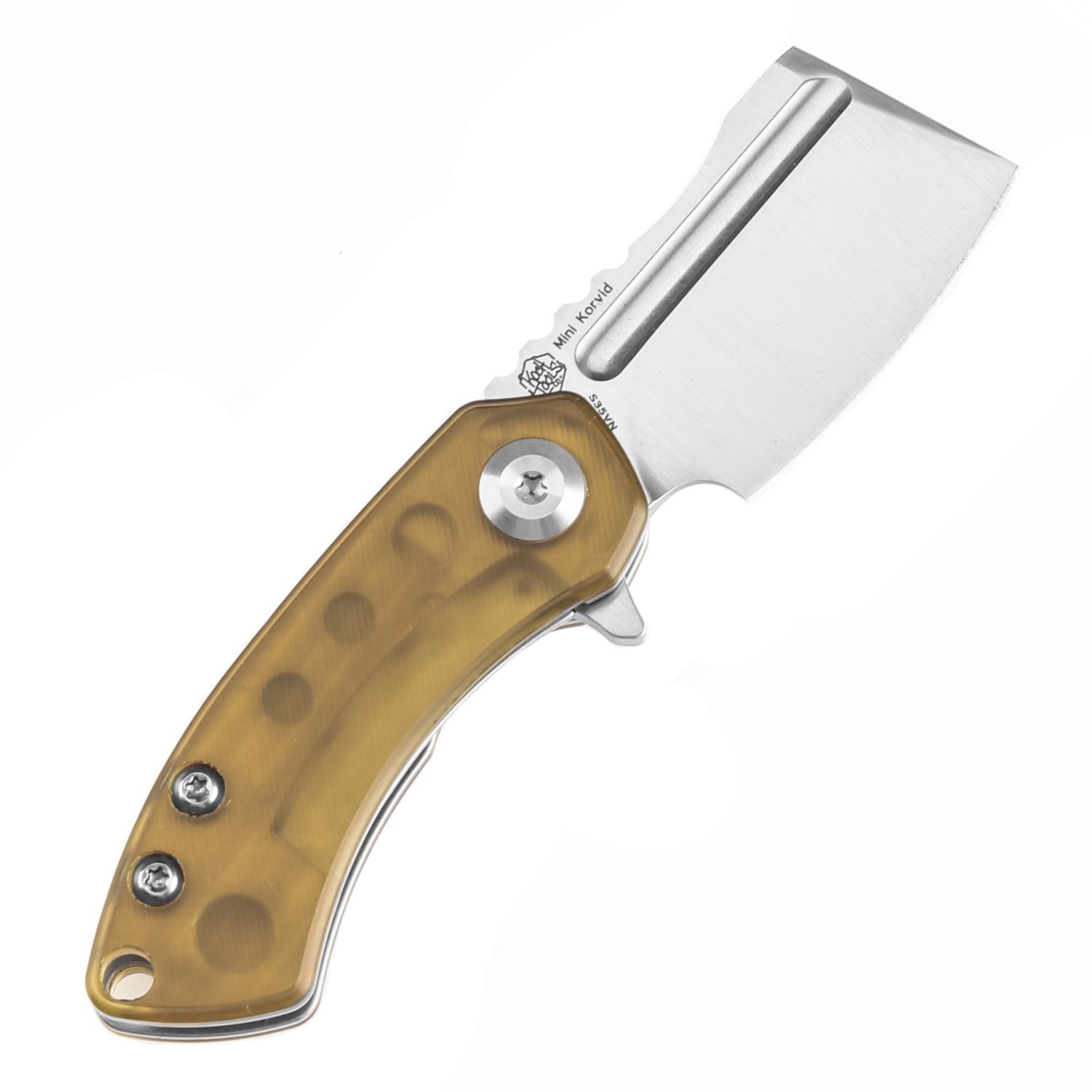 Kansept Mini Korvid S35VN钢 PEI/Ultem柄 K3030P1 琥珀色 638