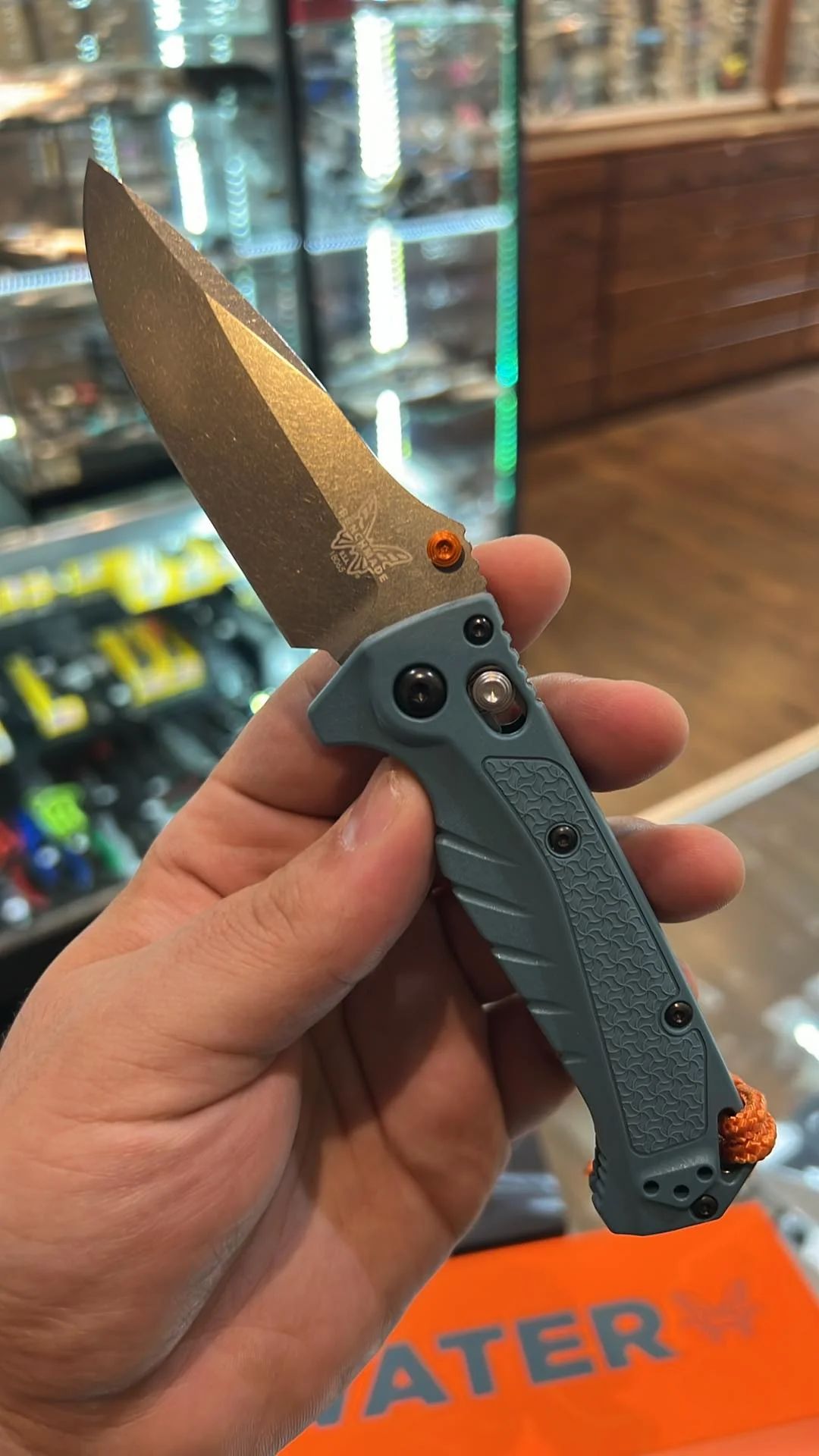Benchmade Water Mini Adira MagnaCut钢 Grivory尼龙柄 18065 蓝色 1500