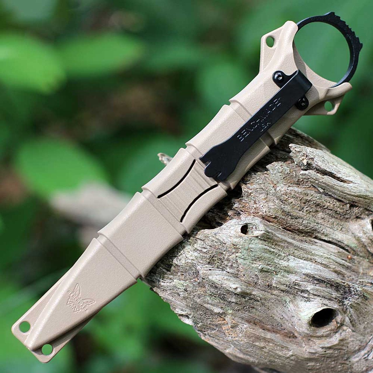 Benchmade 440C钢 176BKSN 黑色 沙色鞘 880