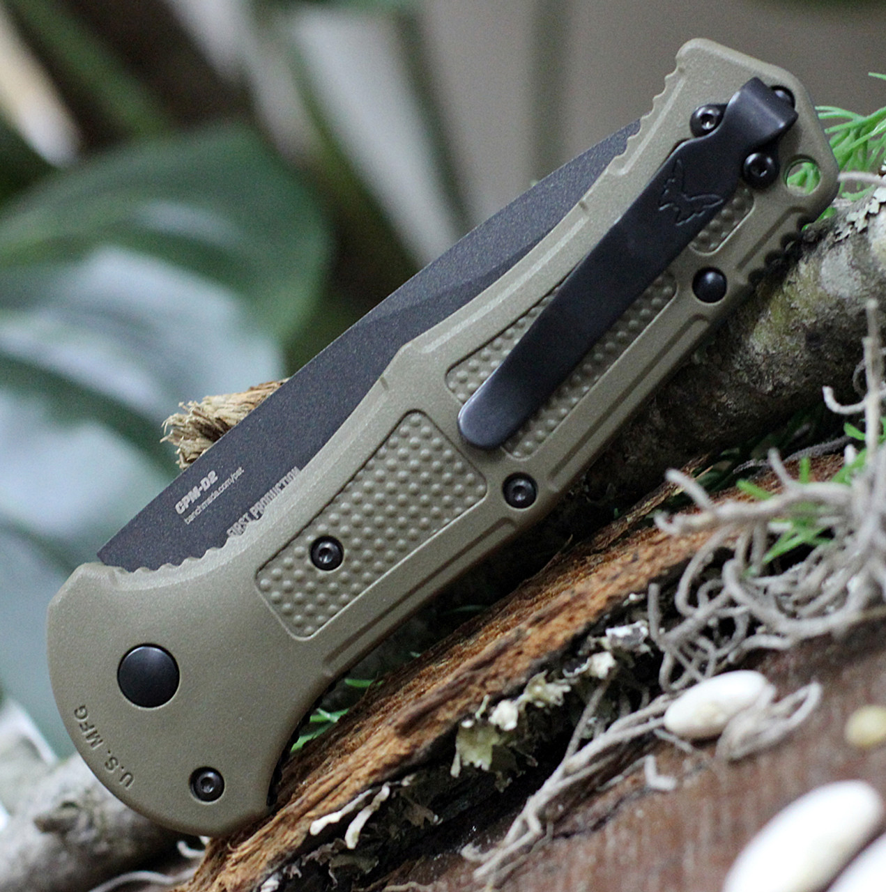 Benchmade Mini Claymore AUTO CPM-D2钢 Grivory尼龙柄 9570BK-1 军绿色 1599