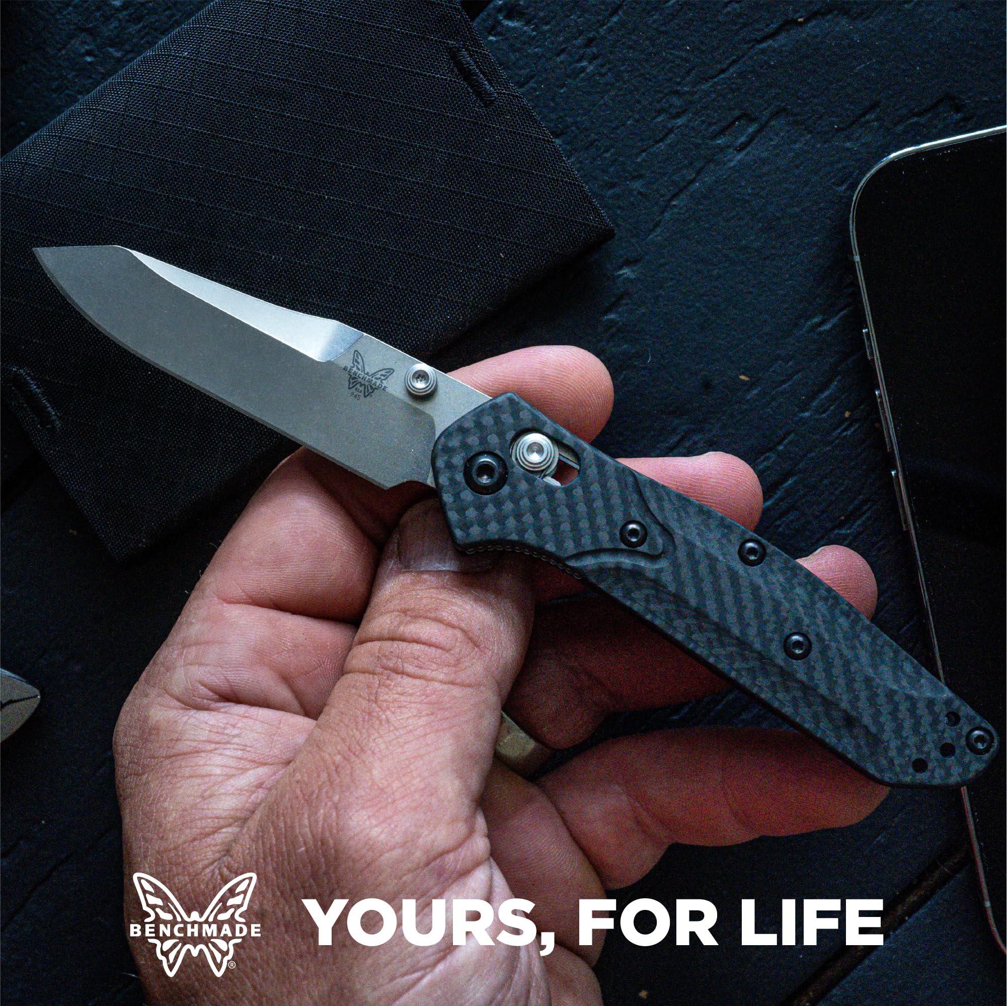 Benchmade Mini Osborne CPM-S90V钢 碳纤维柄 945-2 黑色 2380