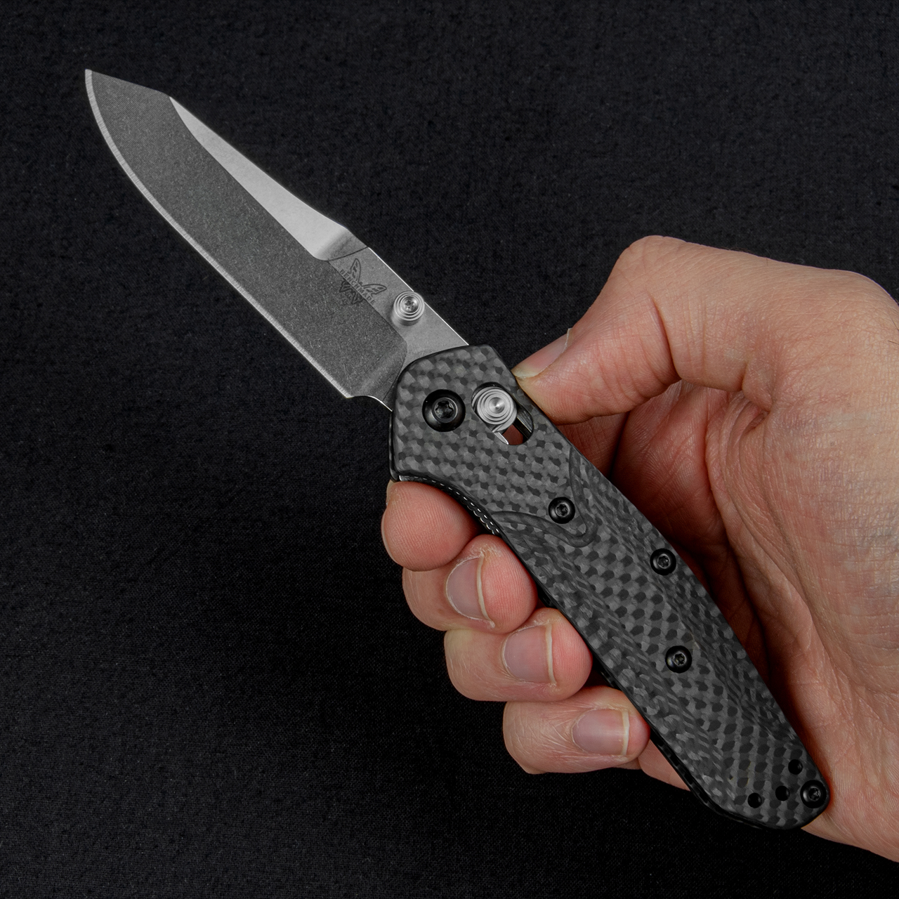 Benchmade Mini Osborne CPM-S90V钢 碳纤维柄 945-2 黑色 2380