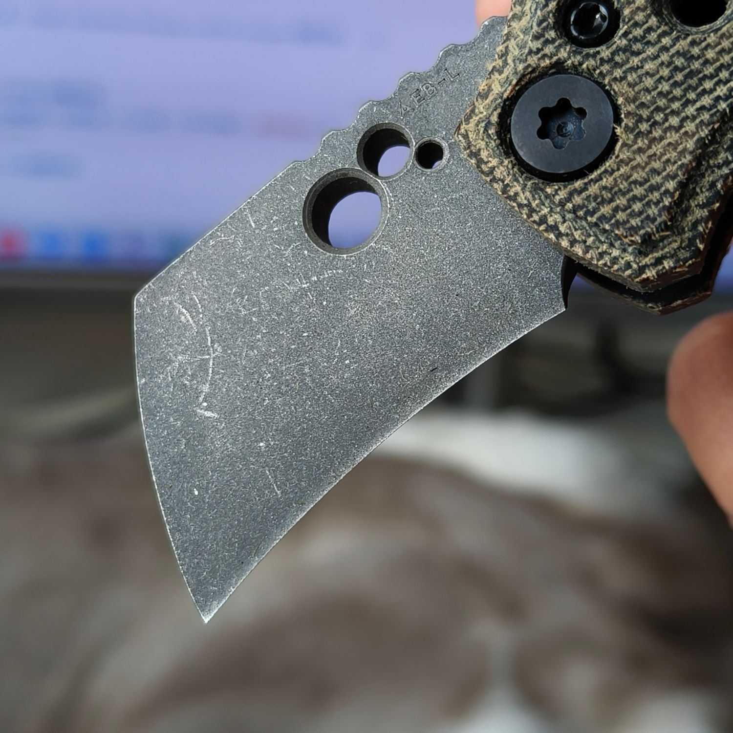 Kochtool WharHawk AEB-L钢 米卡塔柄 无锁 OD绿色 1560