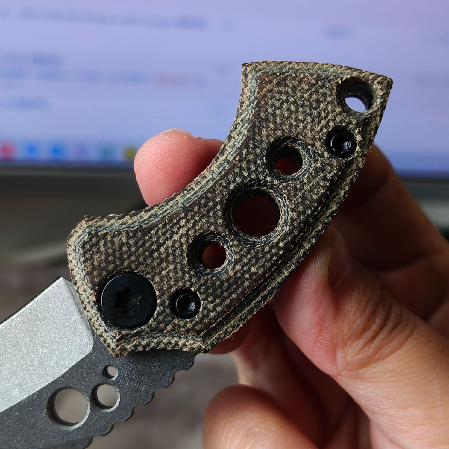 Kochtool WharHawk AEB-L钢 米卡塔柄 无锁 OD绿色 1560