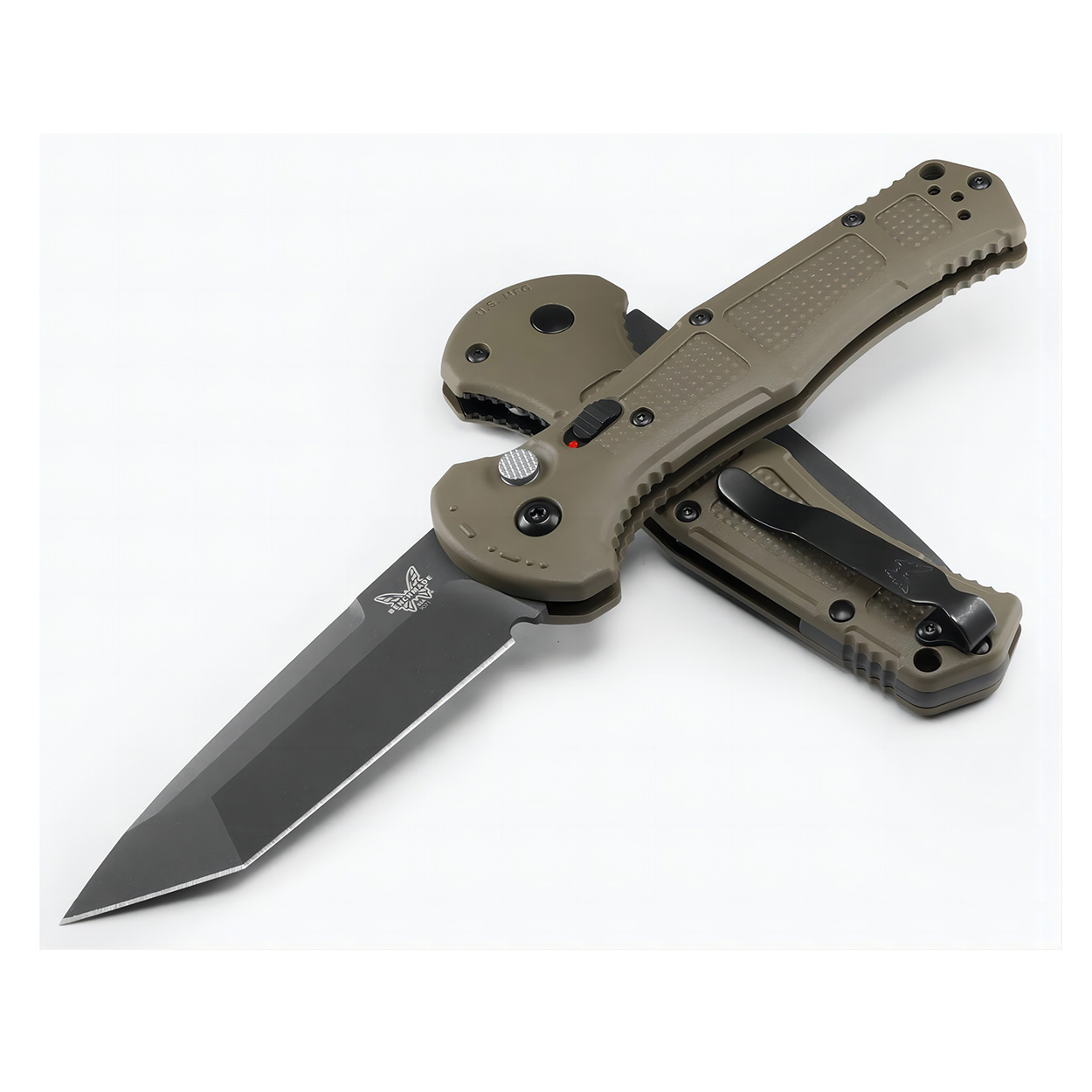Benchmade Claymore AUTO CPM-D2钢  Grivory尼龙柄 9071BK-1 军绿色 1820