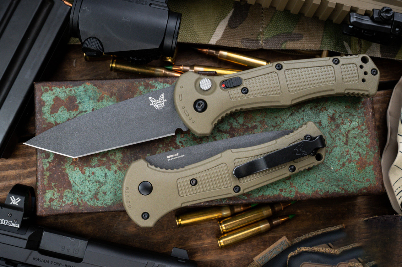 Benchmade Claymore AUTO CPM-D2钢  Grivory尼龙柄 9071BK-1 军绿色 1820