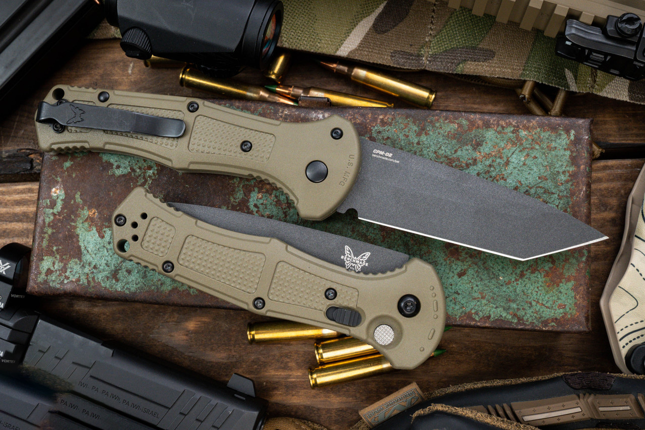 Benchmade Claymore AUTO CPM-D2钢  Grivory尼龙柄 9071BK-1 军绿色 1820