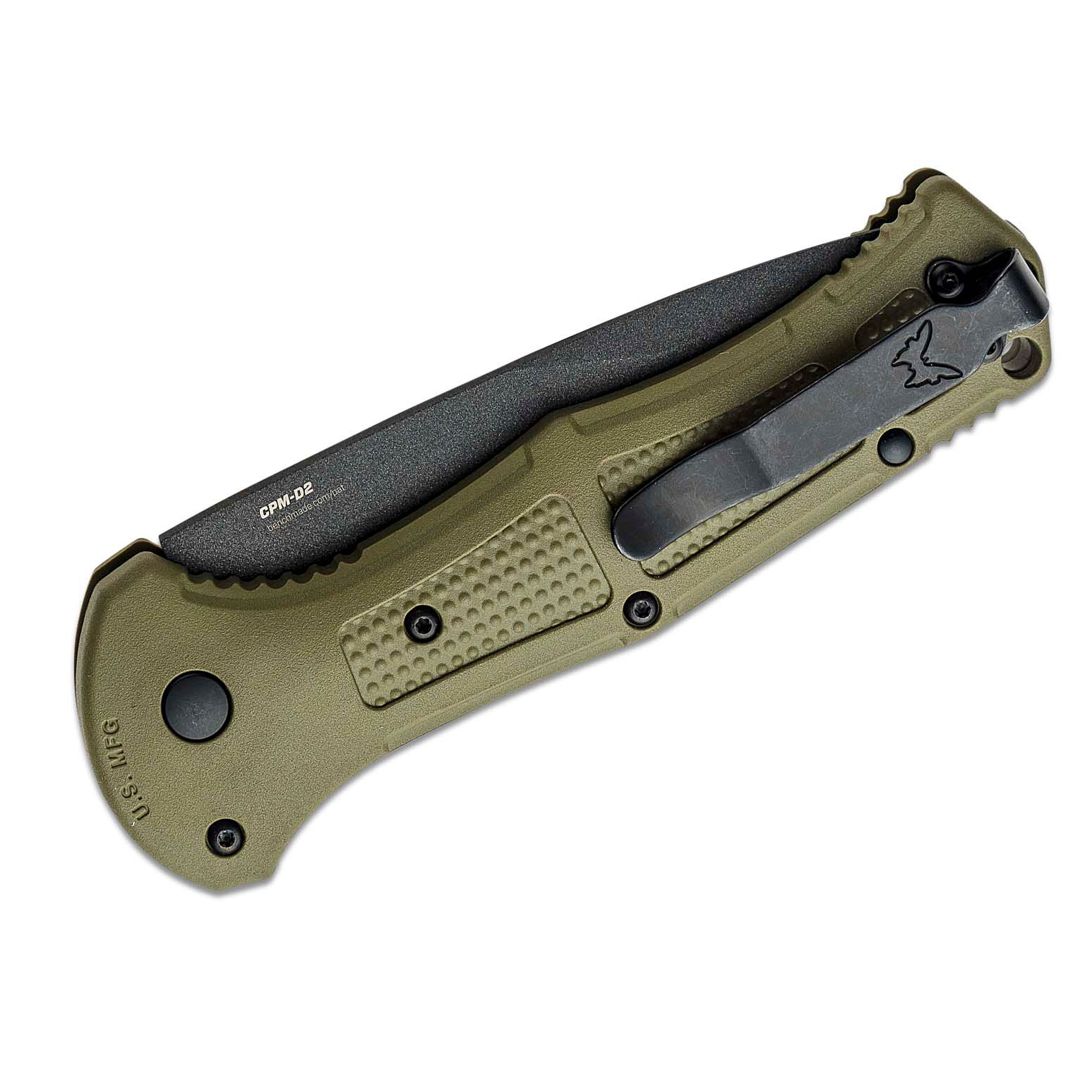 Benchmade Claymore AUTO CPM-D2钢 Grivory尼龙柄 9070BK-1 军绿色 1820
