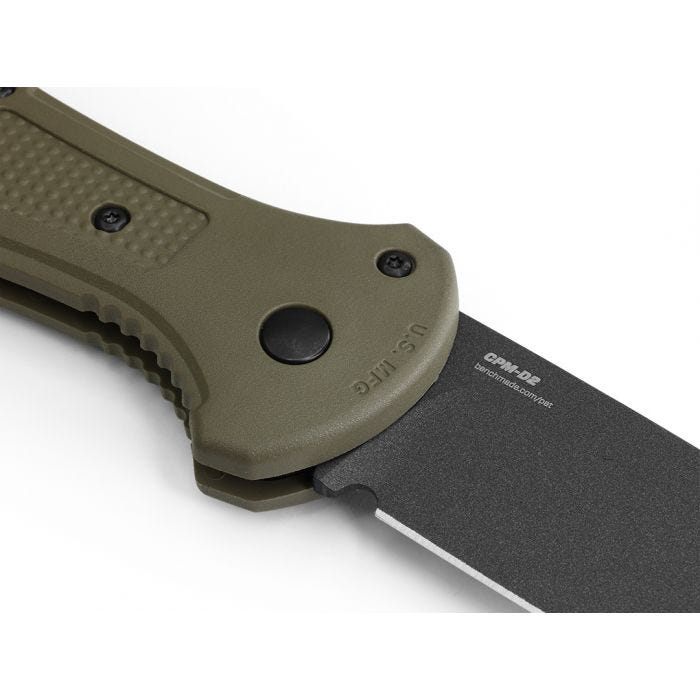 Benchmade Claymore AUTO CPM-D2钢 Grivory尼龙柄 9070BK-1 军绿色 1820