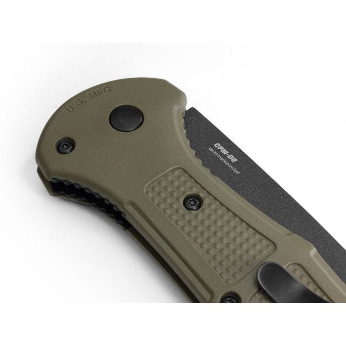 Benchmade Claymore AUTO CPM-D2钢 Grivory尼龙柄 9070BK-1 军绿色 1820