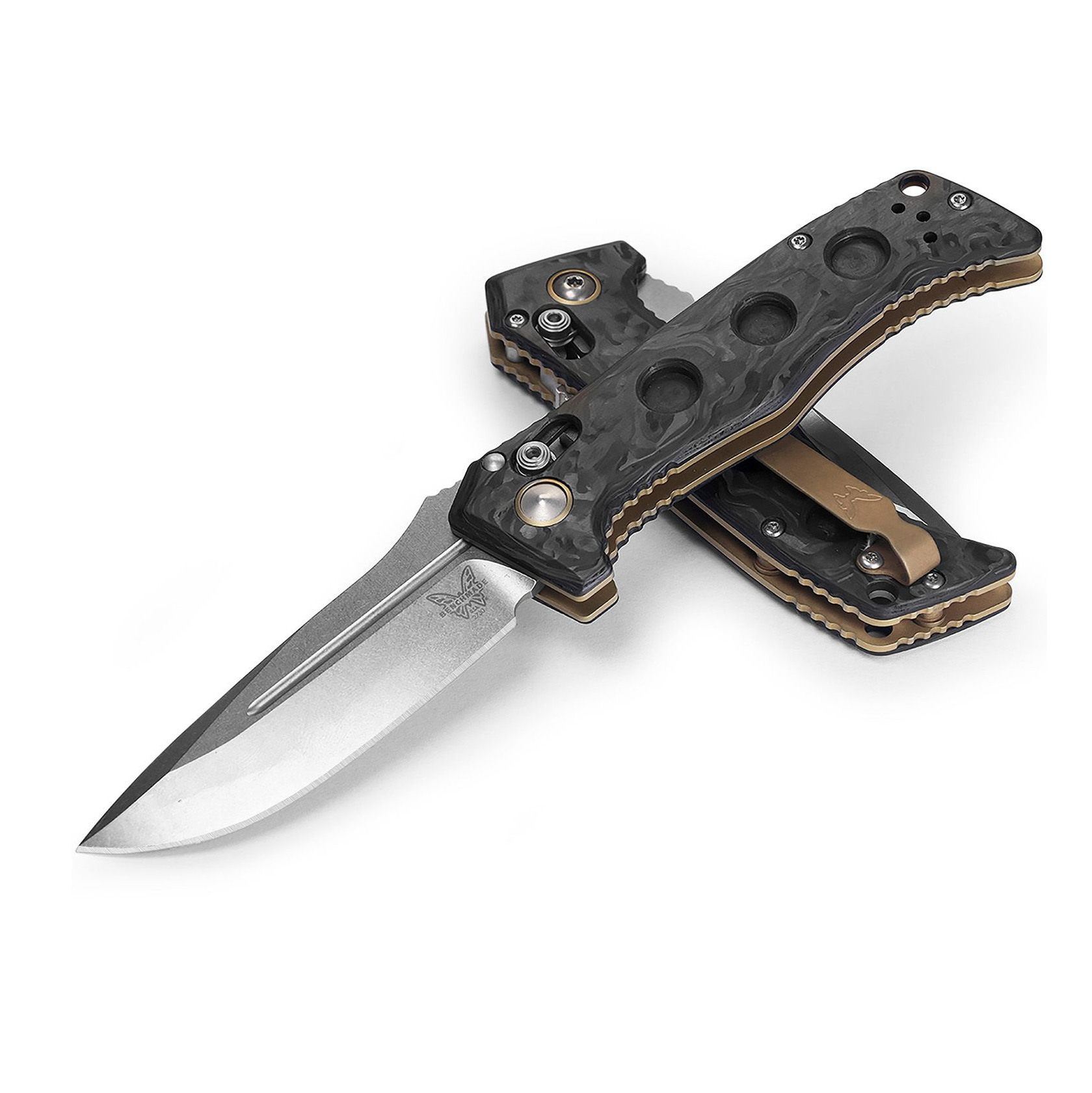 Benchmade Shane Sibert Mini Adamas AUTO CPM-Magnacut钢 碳纤维柄 2730-03 3200