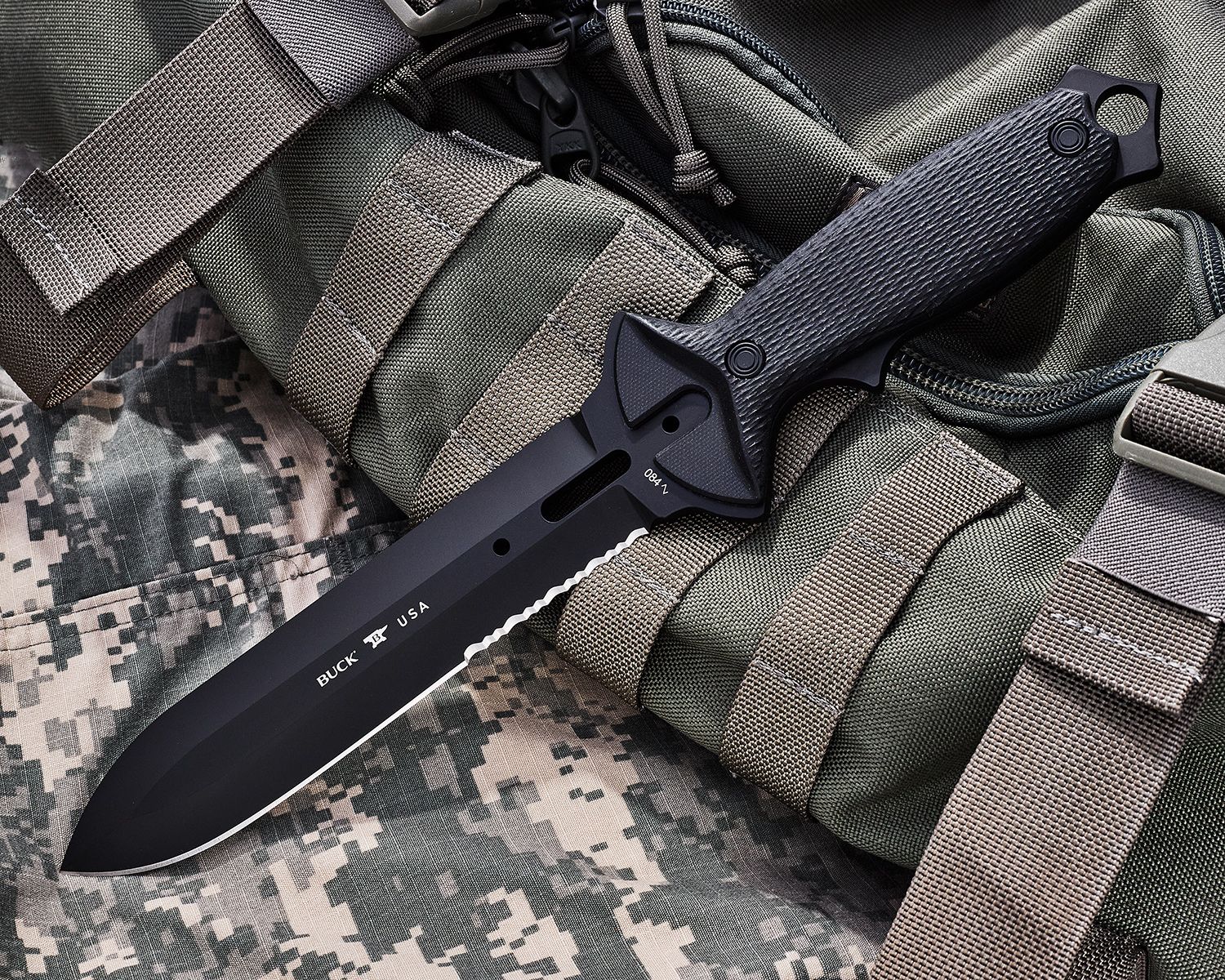 Buck knives BuckMaster 420HC钢 G10手柄 0084BKXLE 黑色 5400