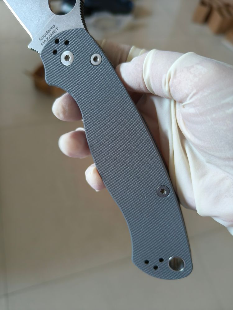 【已出】Spyderco Para Military 2 Maxamet钢 G10柄 C81GPDGY2 灰色 1500