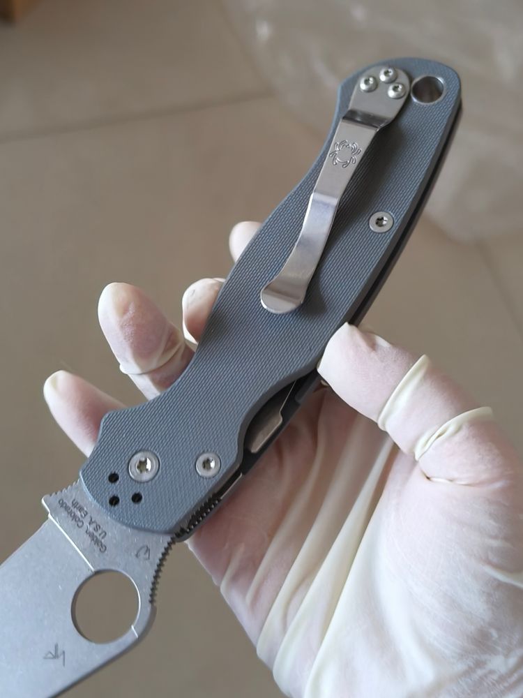 【已出】Spyderco Para Military 2 Maxamet钢 G10柄 C81GPDGY2 灰色 1500
