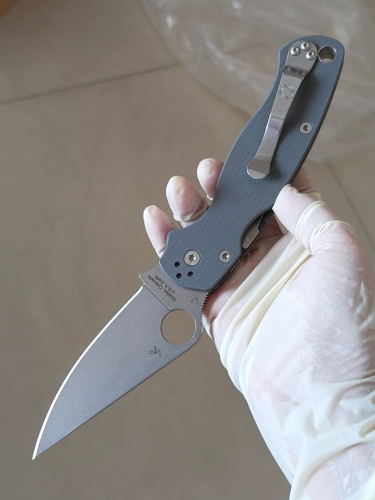 【已出】Spyderco Para Military 2 Maxamet钢 G10柄 C81GPDGY2 灰色 1500