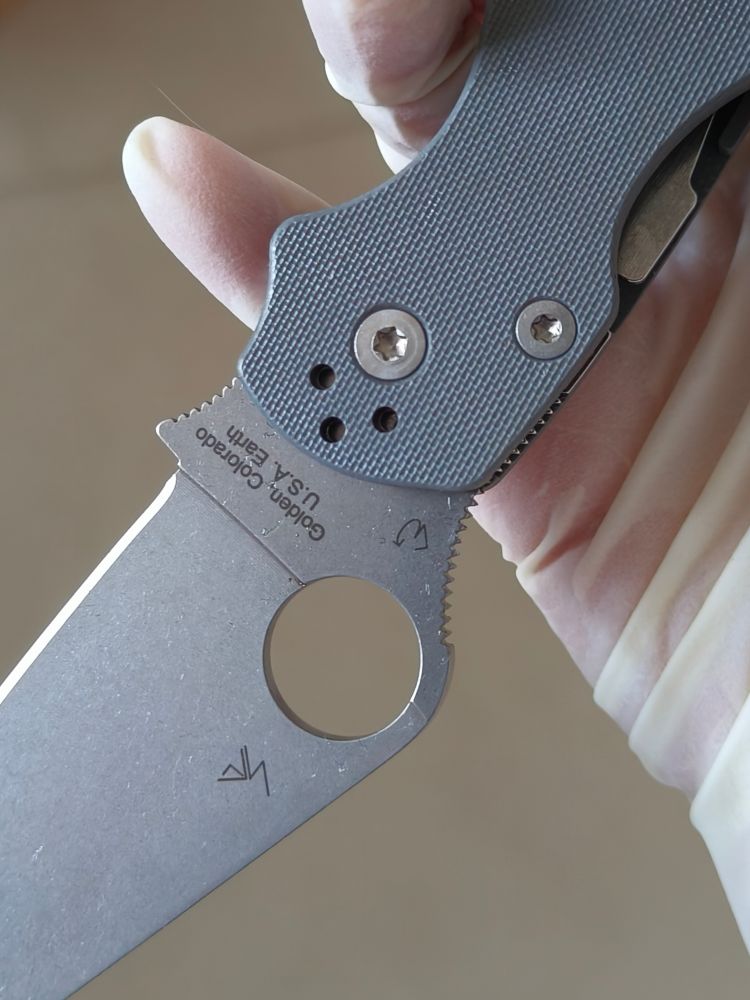【已出】Spyderco Para Military 2 Maxamet钢 G10柄 C81GPDGY2 灰色 1500