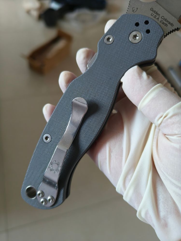 【已出】Spyderco Para Military 2 Maxamet钢 G10柄 C81GPDGY2 灰色 1500