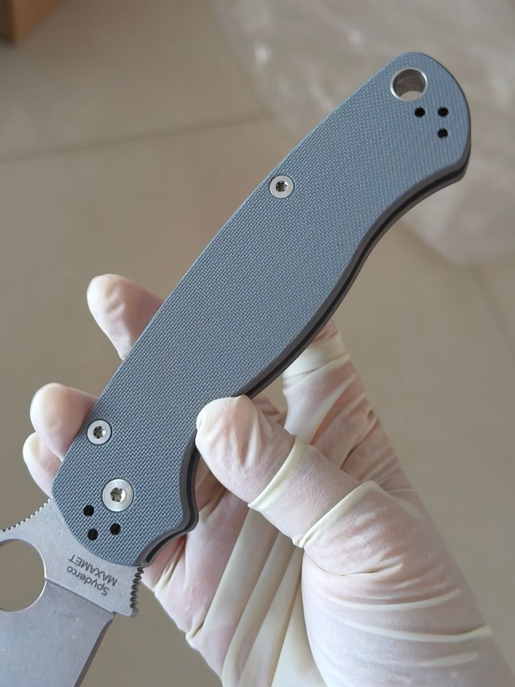 【已出】Spyderco Para Military 2 Maxamet钢 G10柄 C81GPDGY2 灰色 1500