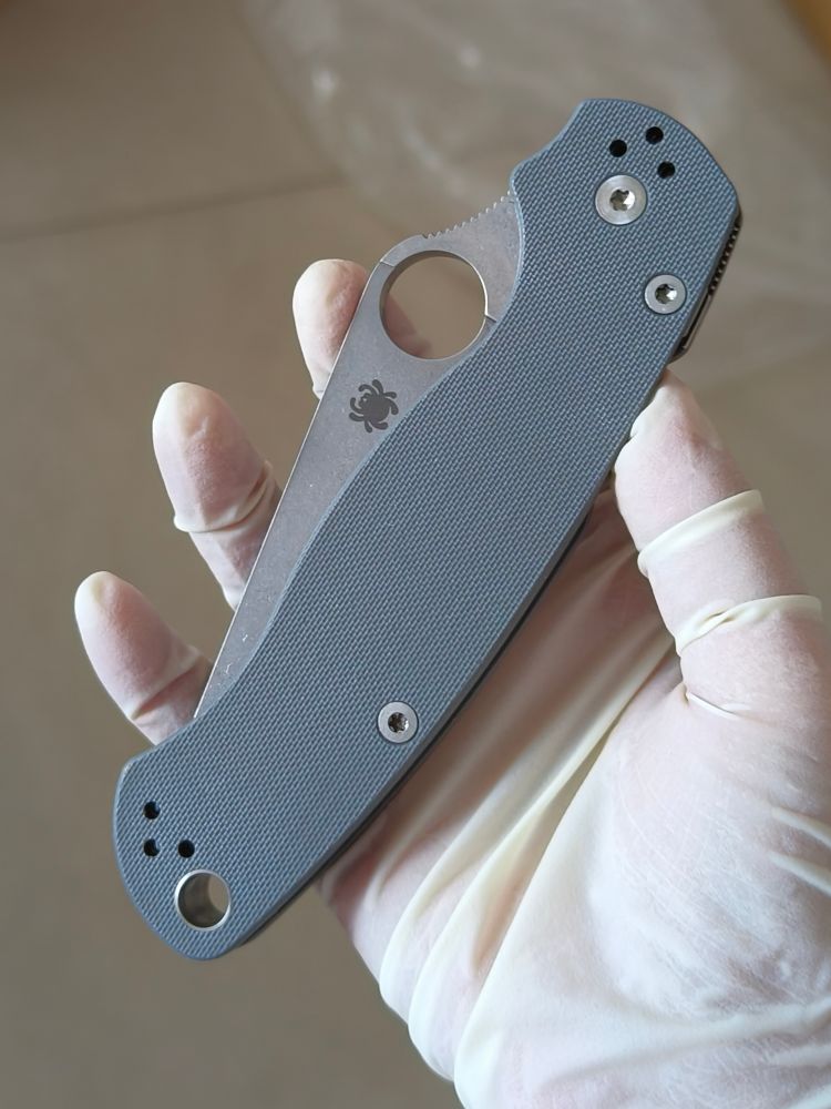 【已出】Spyderco Para Military 2 Maxamet钢 G10柄 C81GPDGY2 灰色 1500