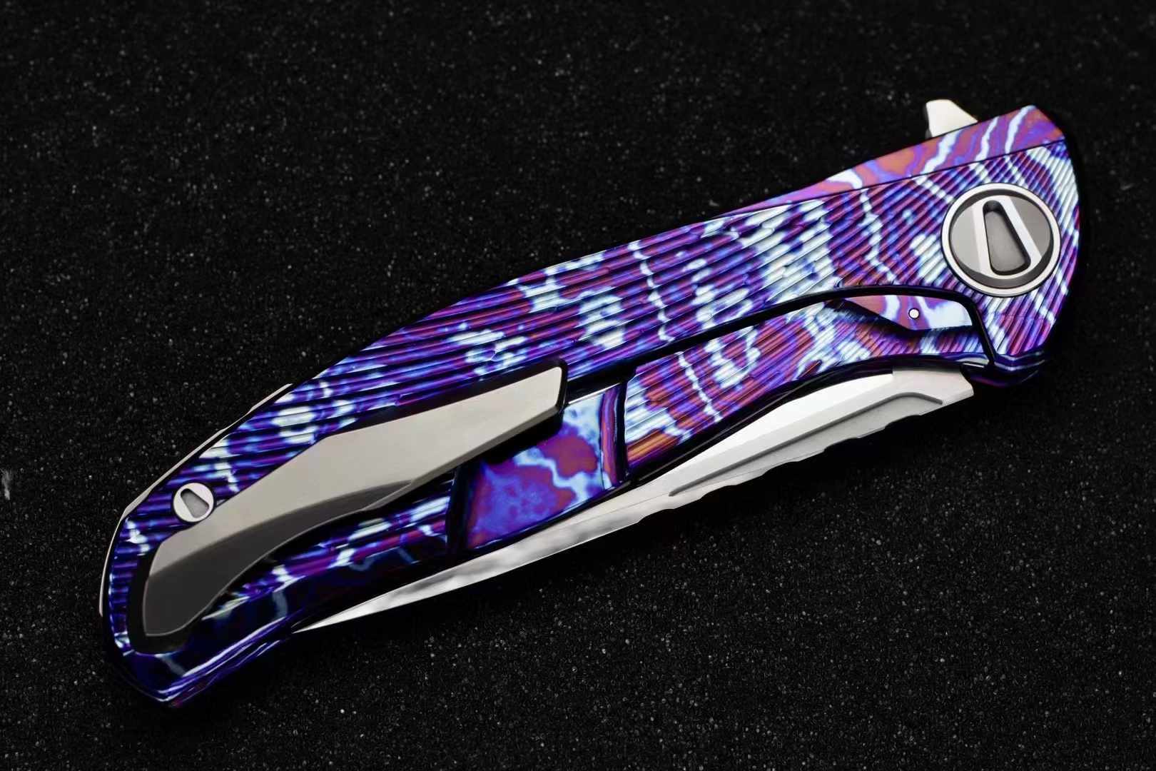 🏆 Sergey Shirogorov Knives Custom Tihatium CPM-​S110V钢 钛柄