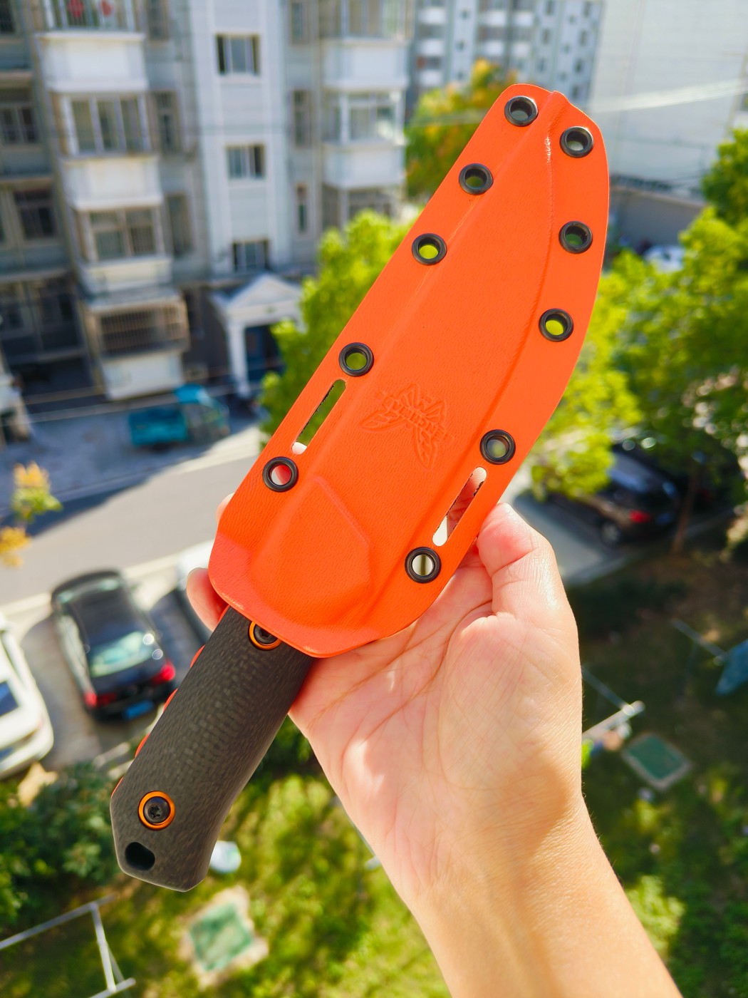 Benchmade Raghorn CPM-CruWear钢 碳纤维柄 15600OR 黑橙色 2930