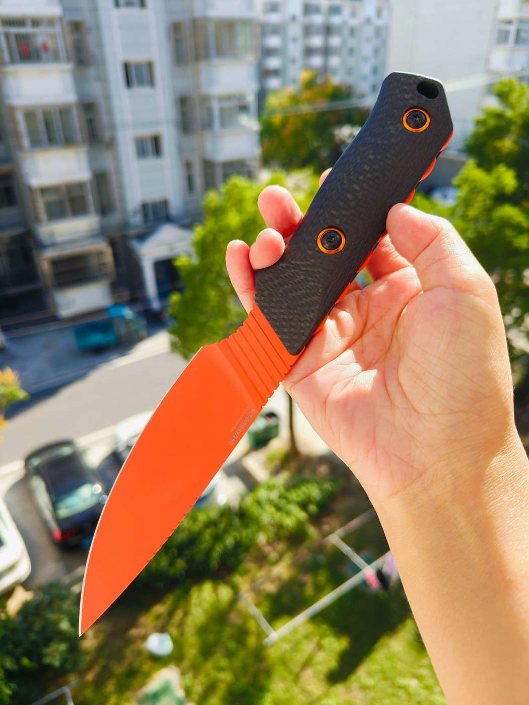 Benchmade Raghorn CPM-CruWear钢 碳纤维柄 15600OR 黑橙色 2930