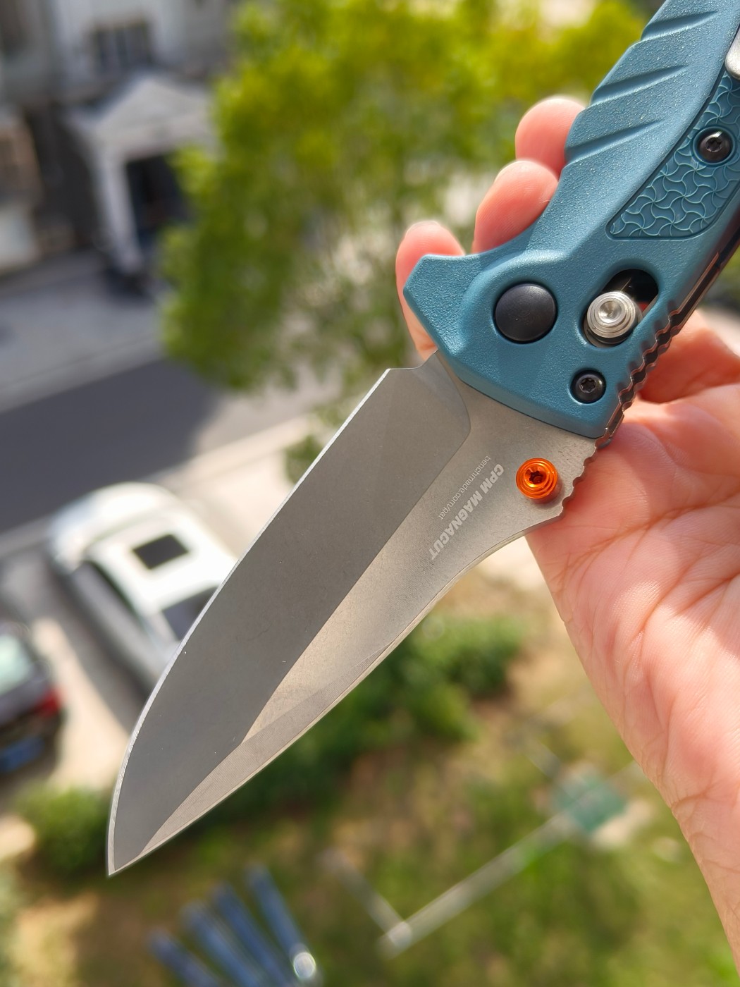 Benchmade Water Mini Adira MagnaCut钢 Grivory尼龙柄 18065 蓝色 1500