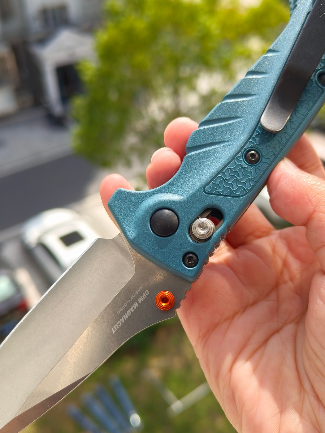 Benchmade Water Mini Adira MagnaCut钢 Grivory尼龙柄 18065 蓝色 1500