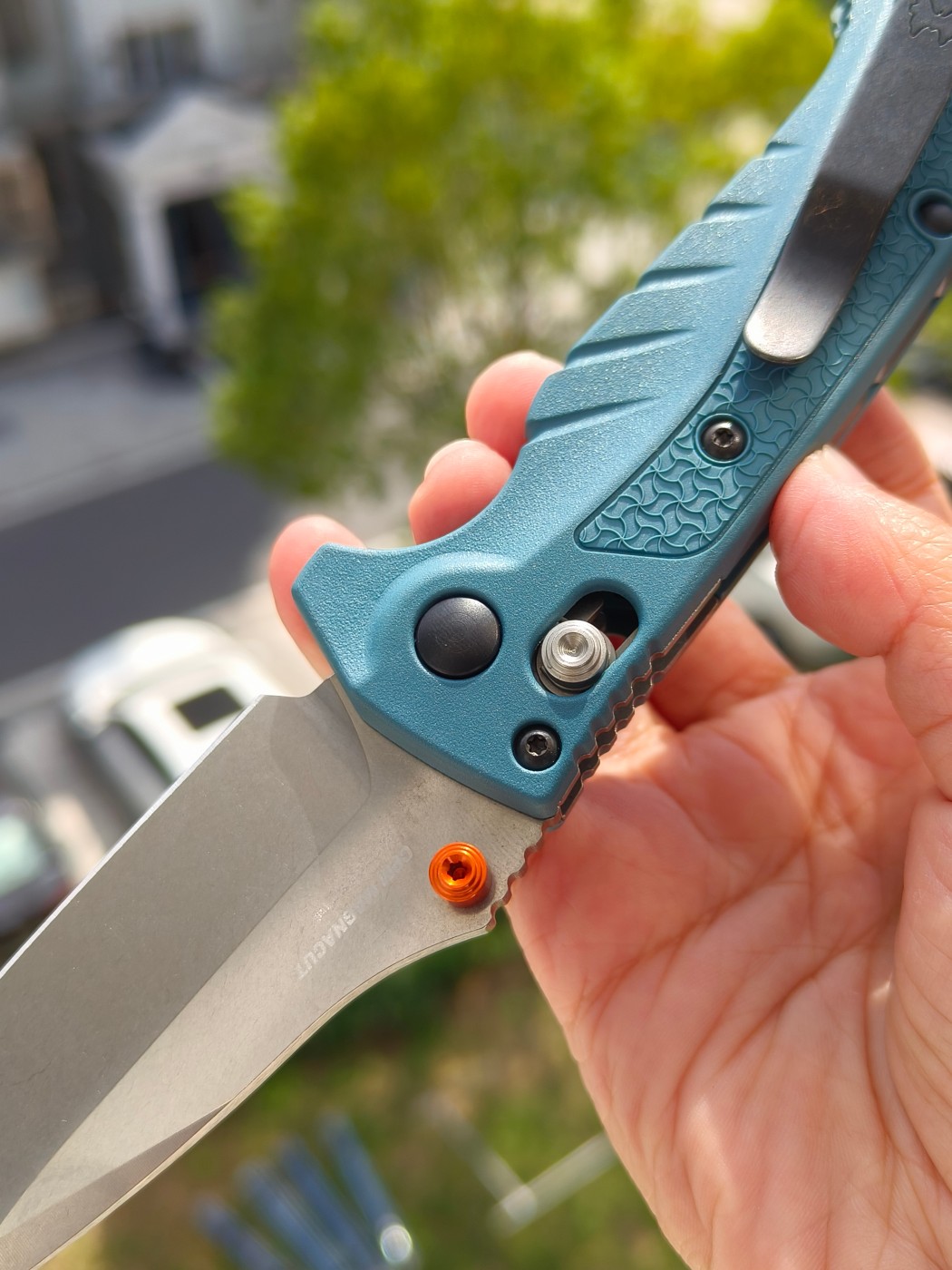 Benchmade Water Mini Adira MagnaCut钢 Grivory尼龙柄 18065 蓝色 1500