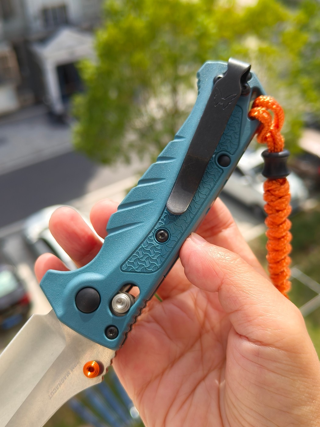 Benchmade Water Mini Adira MagnaCut钢 Grivory尼龙柄 18065 蓝色 1500