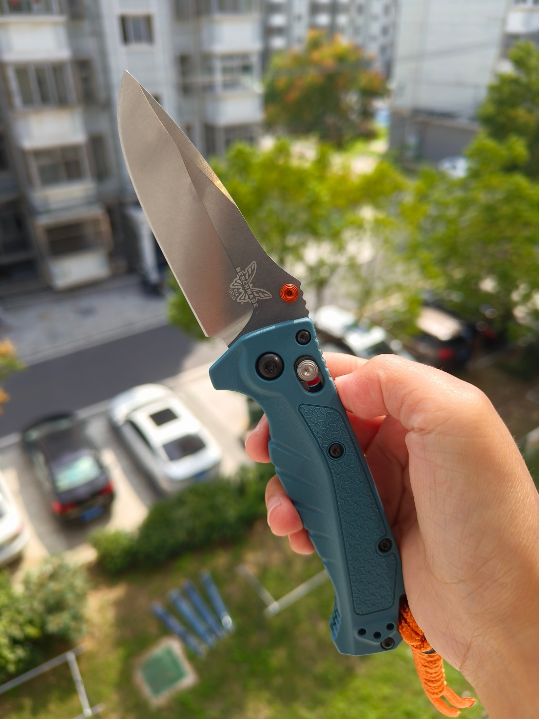 Benchmade Water Mini Adira MagnaCut钢 Grivory尼龙柄 18065 蓝色 1500