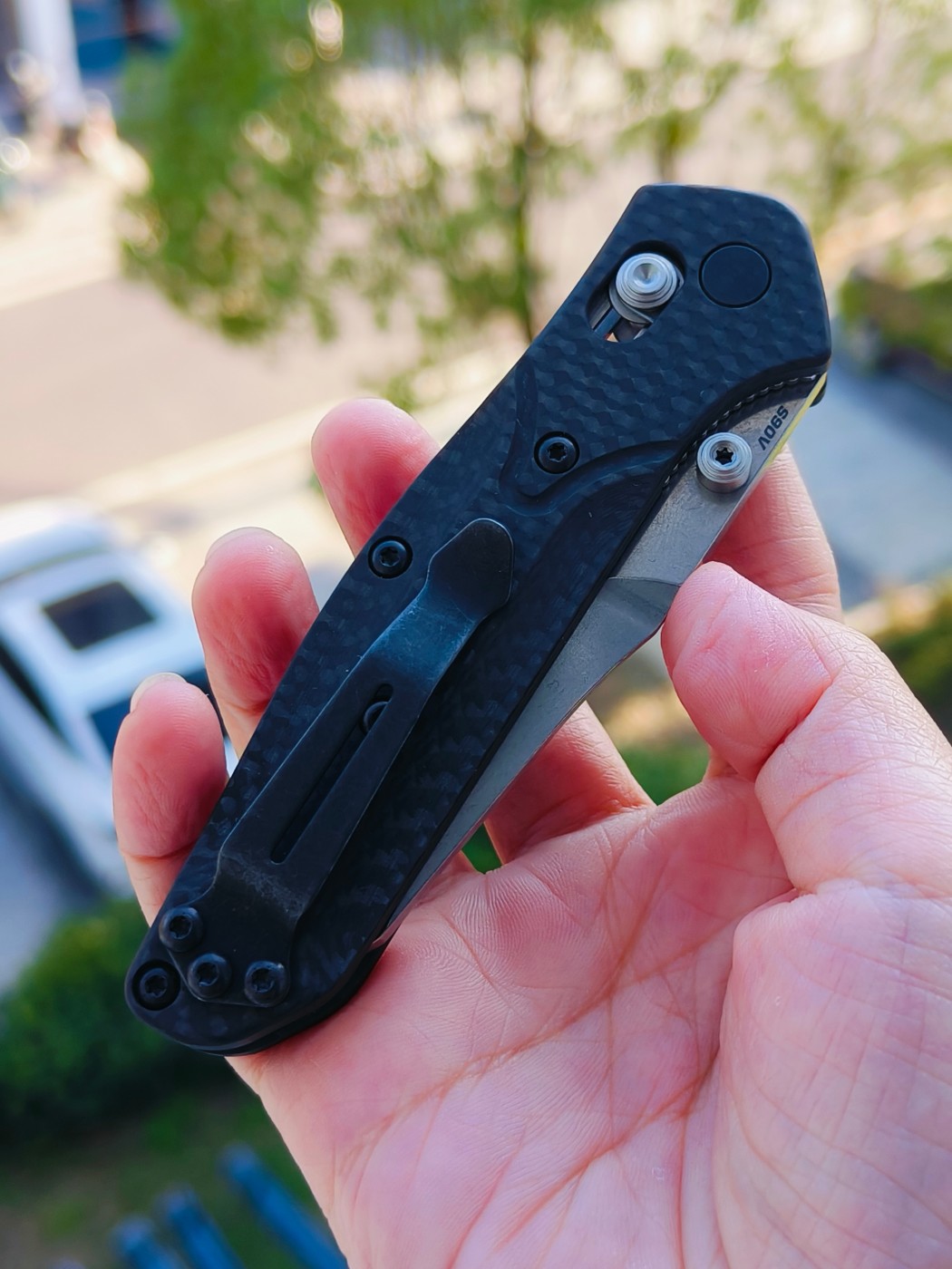 Benchmade Mini Osborne CPM-S90V钢 碳纤维柄 945-2 黑色 2380