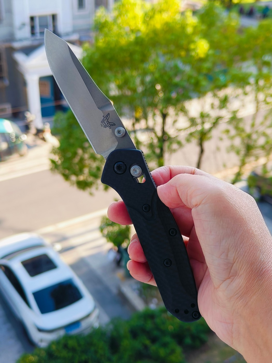 Benchmade Mini Osborne CPM-S90V钢 碳纤维柄 945-2 黑色 2380