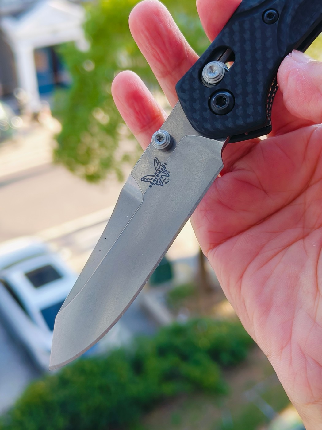 Benchmade Mini Osborne CPM-S90V钢 碳纤维柄 945-2 黑色 2380