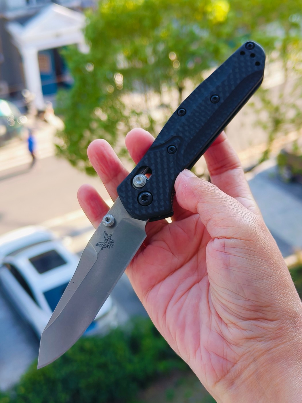 Benchmade Mini Osborne CPM-S90V钢 碳纤维柄 945-2 黑色 2380