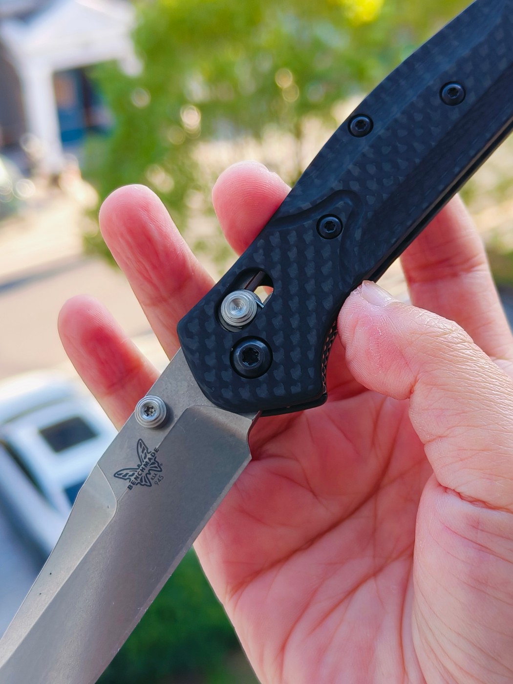 Benchmade Mini Osborne CPM-S90V钢 碳纤维柄 945-2 黑色 2380
