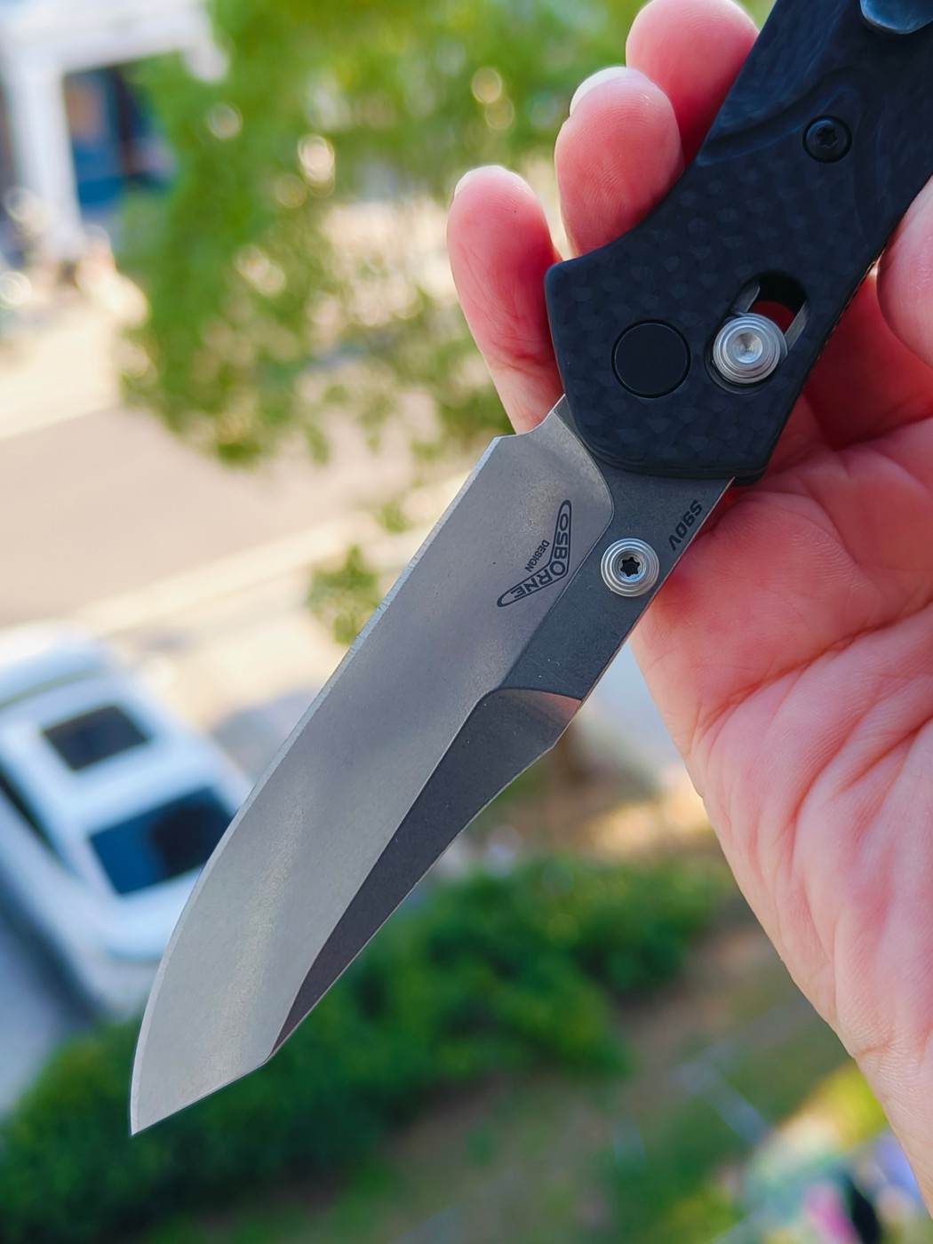 Benchmade Mini Osborne CPM-S90V钢 碳纤维柄 945-2 黑色 2380