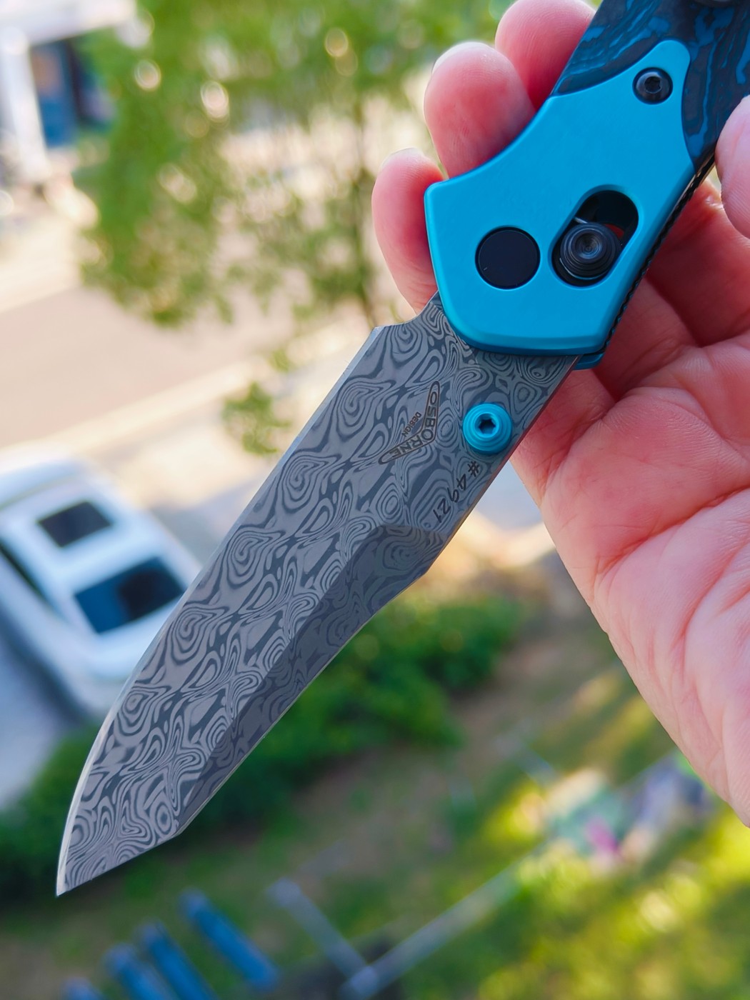 Benchmade Gold Class Mini Osborne 大马士革钢 945-221 6800