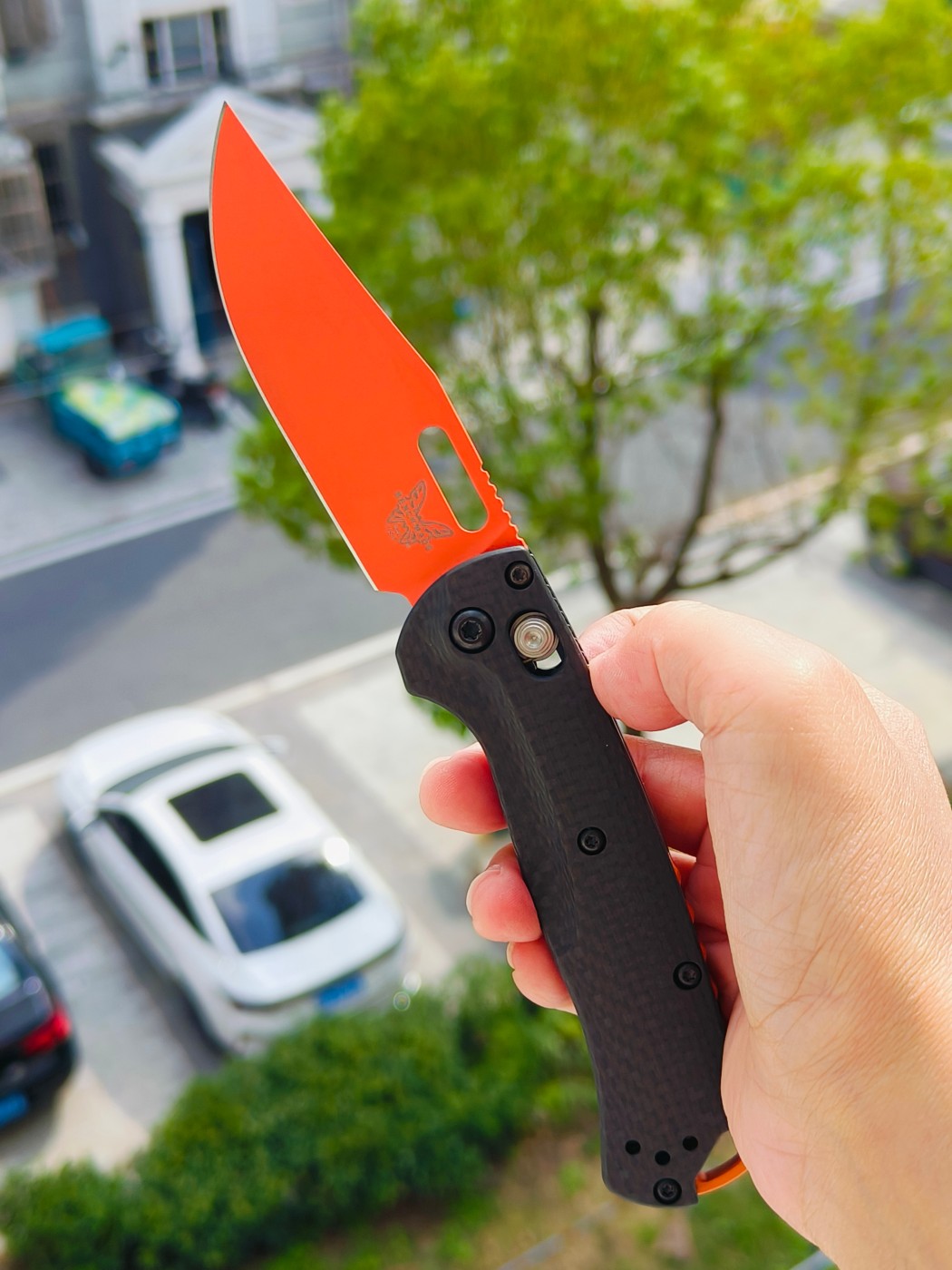 Benchmade Mini Taggedout AXIS CPM-MagnaCut钢 碳纤维柄 155330R-01 黑色 2400